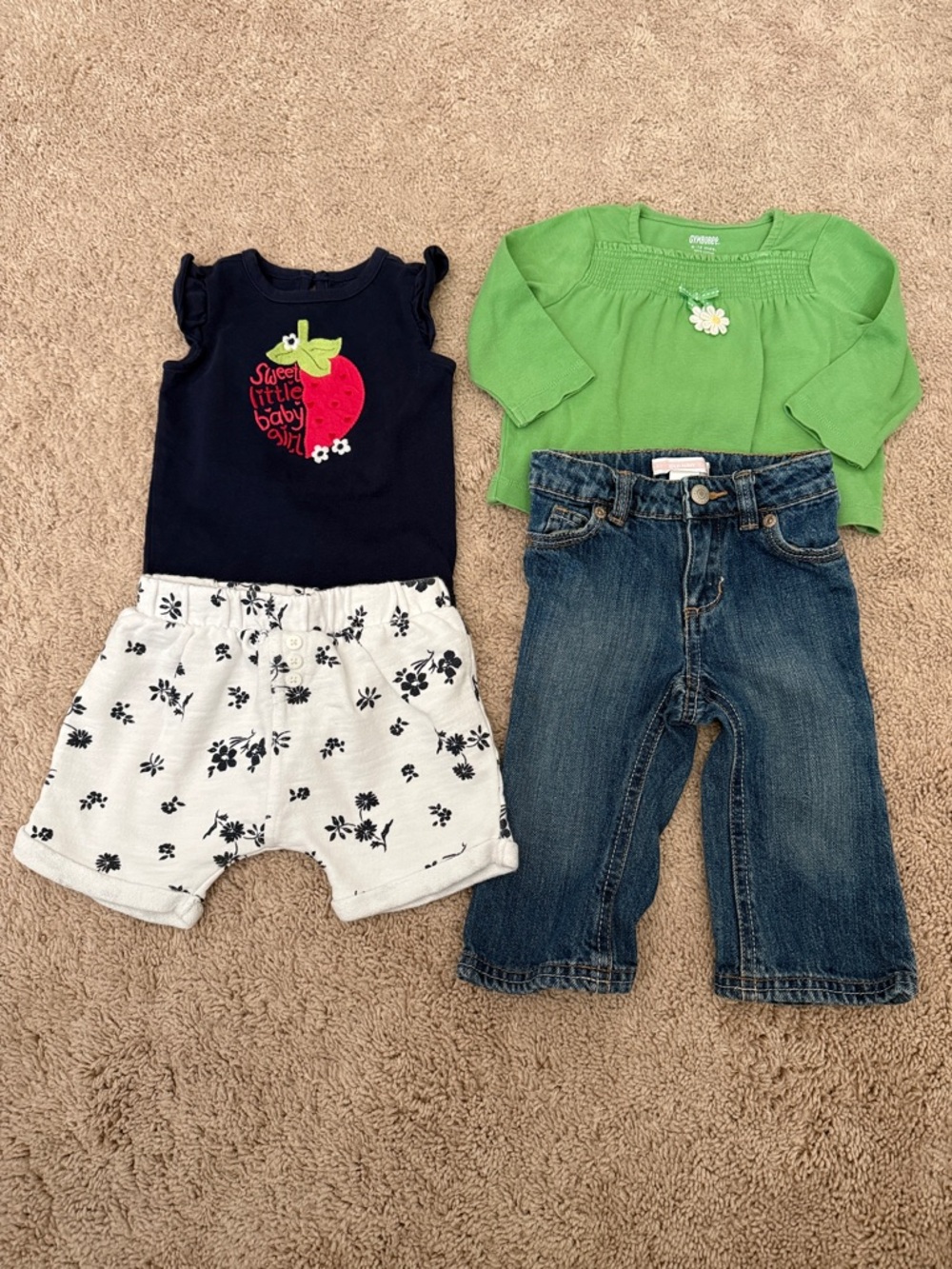 Baby Lot of 4 Gymboree Cotton On Old Navy Set with Jeans size 6-12 months